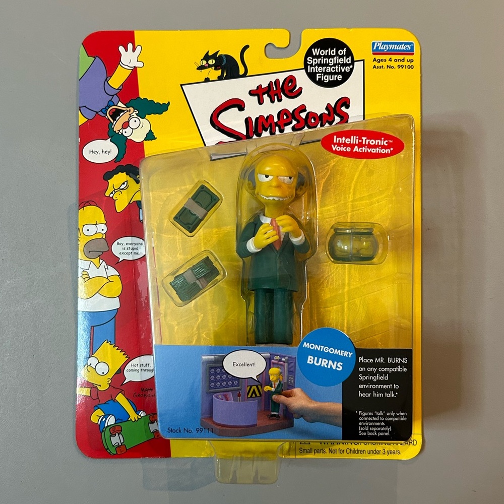 The Simpsons Mr Burns Collectible playmates Y2K